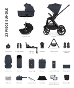 Hunter x Venicci Upline 3 Pram - 4in1 Plus - Navy