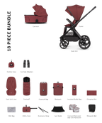 Hunter x Venicci Upline 3 Pram - 2in1 - Red