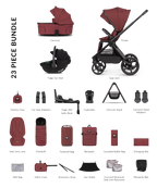 Hunter x Venicci Upline 3 Pram - 4in1 Plus - Red