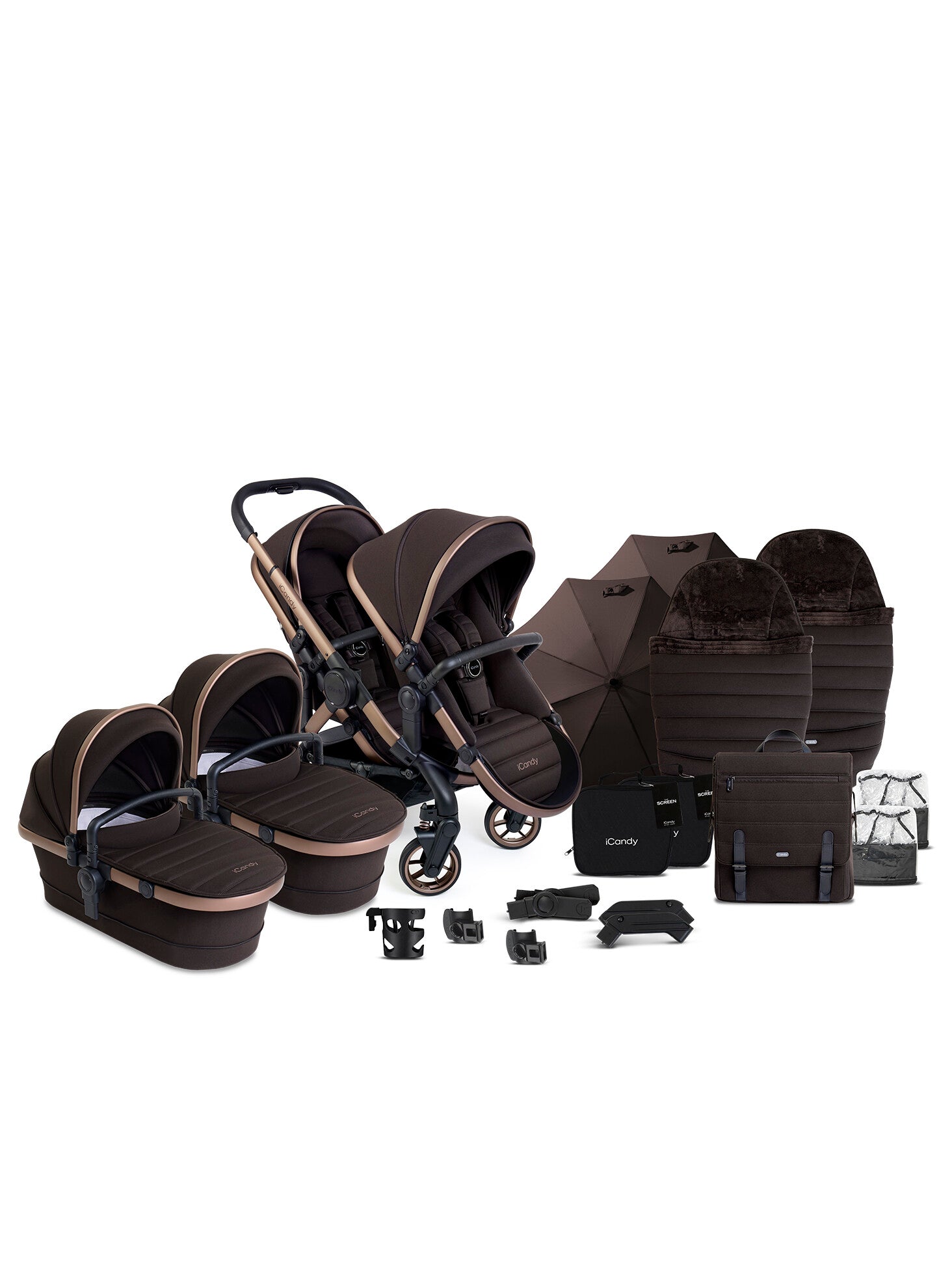 iCandy Peach 7 Twin Complete Bundle - Pecan