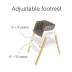 Tutti Bambini Nova Birth to 12 Years Complete Highchair Package - Ecru/Scandinavian Walnut